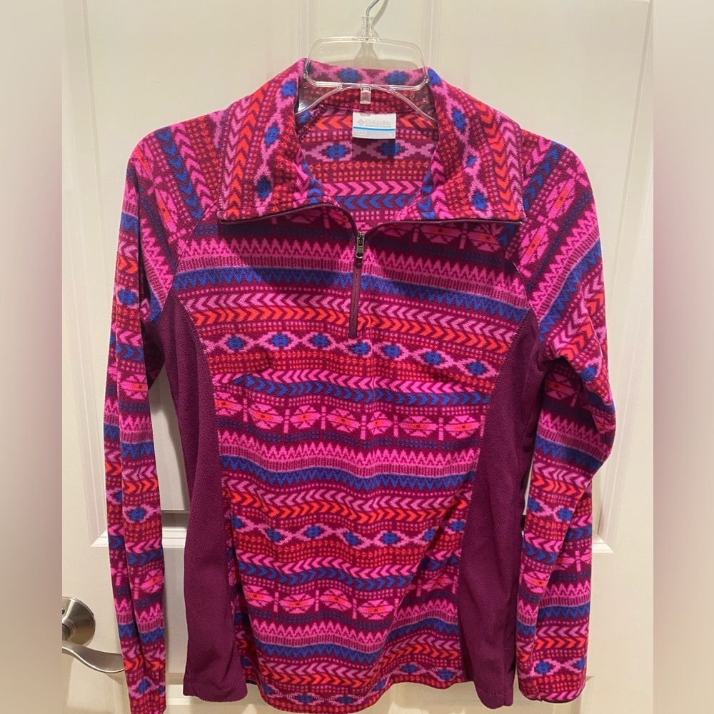 Columbia size small glacial 1/4 zip